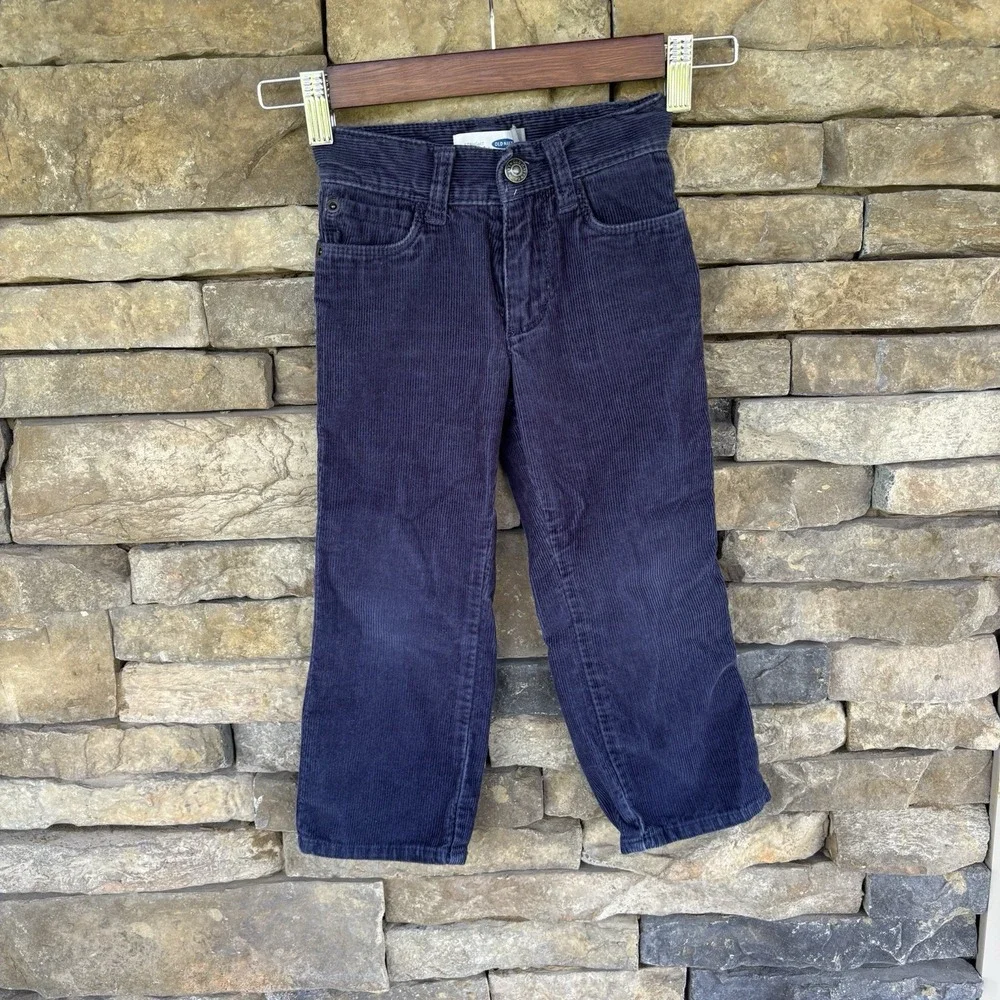 Old Navy Blue‎ Corduroy Navy Straight Leg Pants Boys 3T Toddler